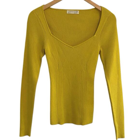 Anthropologie Sweetheart Ribbed Knit Sweater Women’s Size Small Casual Fall - Picture 1 of 7